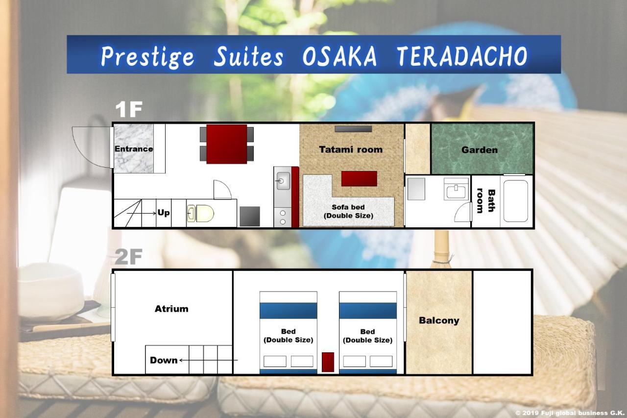 Prestige Suites Osaka Teradacho Exteriér fotografie